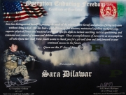 KABUL, AFGHANISTAN-APRIL, 2013: Sara Dilamar's certificate given by the US Special Forces in Afghanistan. (Picture by Veronique de Viguerie/Reportage by Getty Images)