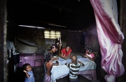 PORT-AU_PRINCE, HAITI-NOV, 2014: Marie-Magalie a profite d'un babyloan pour montre son petit commerce a Cite Soleil. Ca lui permet d'elever et d'envoyer ses 6 enfants a l'ecole. (Photo by veronique de Viguerie/Reportage by getty images).