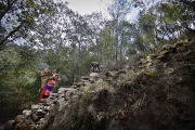 SIMIGAON, NEPAl-APRIL, 2015:DÃ¨s l'enfance, on porte et on grimpe, tout et tout le temps. Simigaon 2000m(Picture by Veronique de Viguerie/Reportage by Getty Images)