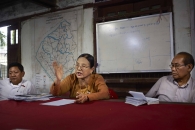 SITTWE, MYANMAR- JUNE, 2015: Aye Nu San is the vice chairman of the National Rahkine parti. They don't want to integrate all the Rohingyas in the Birman community. (Picture by Veronique de Viguerie/Reportage by getty Images).