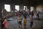 DOHOUK, IRAQ-SEPTEMBER, 2014: Yezidis refugees in Dohouk are investigating everywhere in the city. Here in a school being built. (Picture by Veronique de Viguerie/Reportage by Getty Images).