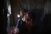 CHIBOK, NIGERIA-JUNE, 2014:  Kolo and her daughter Martha are in is Naomi's bedroom who was kidnapped on the 14th of April. (Picture by Veronique de Viguerie/Reportage by Getty Images).