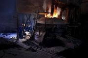 BAOTOU, CHINA-FEBRUARY, 2011 : In this small factory, oxidized rare earth are assimilated to metals to make some alloys easy to export  by-passing the quotas regulations. (Photo by Veronique de Viguerie/Reportage by Getty Images)