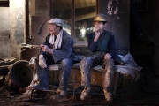 BAOTOU, CHINA-FEBRUARY, 2011 : Two unprotected workers are taking a break in their factory where oxidized rare earth are assimilated to metals to make some alloys, easy to export  by-passing the quotas regulations. (Photo by Veronique de Viguerie/Reportage by Getty Images)