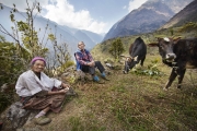 SIMIGAON, NEPAl-APRIL, 2015: Les retraitÃ©s de l'Everest comme Pasang Norbu ne touchent aucune compensation.Simigaon 2000m(Picture by Veronique de Viguerie/Reportage by Getty Images)