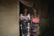 CHIBOK, NIGERIA-JUNE, 2014:  Kolo and her daughter Martha are in front of Naomi's bedroom who was kidnapped on the 14th of April. (Picture by Veronique de Viguerie/Reportage by Getty Images).