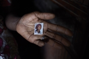 CHIBOK, NIGERIA-JUNE, 2014:  Kolo is holding her daughter's picture, Naomi who was kidnapped on the 14th of April. (Picture by Veronique de Viguerie/Reportage by Getty Images).