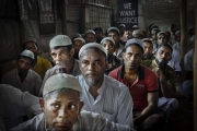 COX BAZAR, BANGLADESH- SEPT, 2018: Les membres de l'Arakan Rohingya Society for Peace and Human Rights, ont rÃ©coltÃ© des preuves des viols systÃ©matiques des femmes par l'armÃ©e Birmane. Ils veulent une condamnation des gÃ©nÃ©raux Birmans au Tribunal International. (Picture by veronique de Viguerie/Getty Reportage)